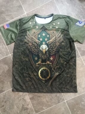 Olive Green Eagle Graphic Men’s Shirt